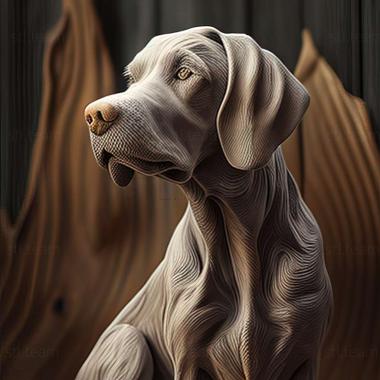 3D model Weimaraner dog (STL)